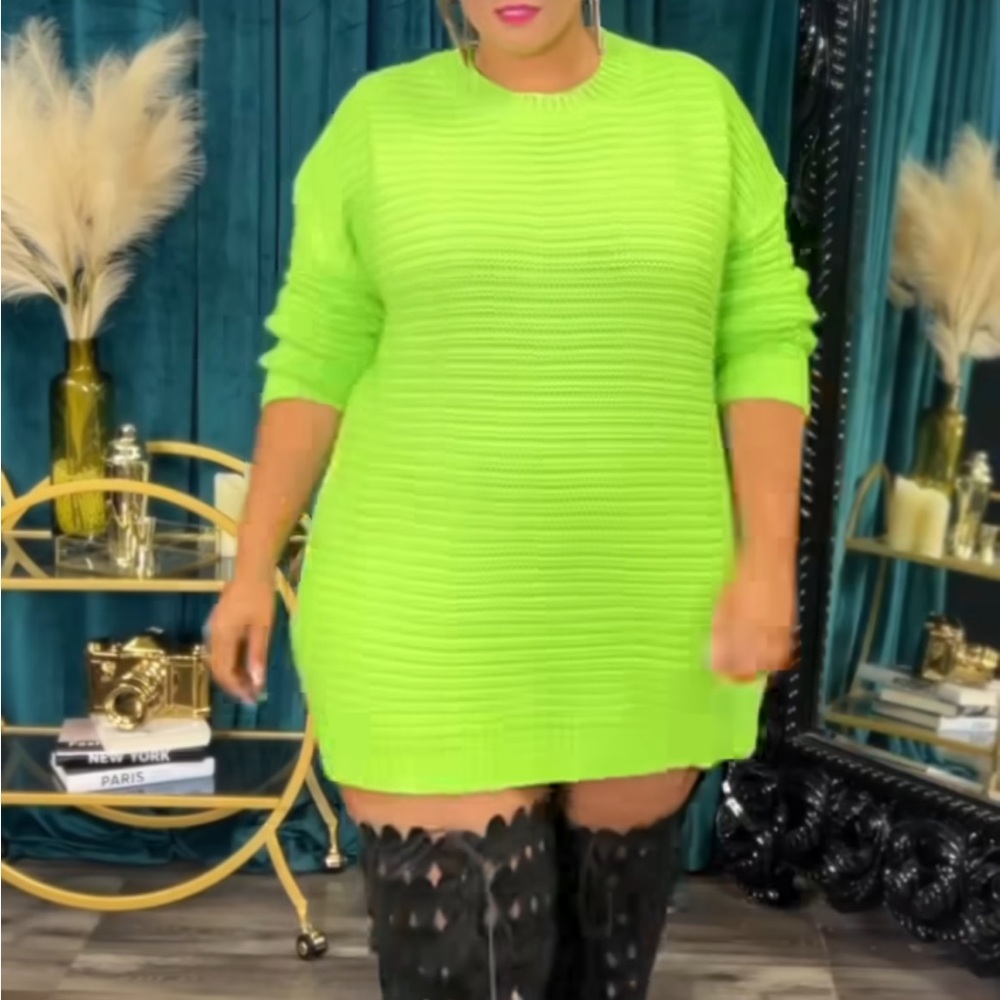 Neon sweater dress size1x